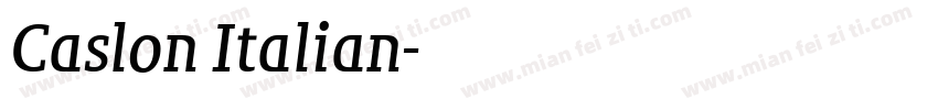 Caslon Italian字体转换